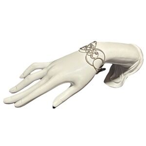 Vintage Silver Tone Wire Cuff Style Bracelet Small Wrists J22